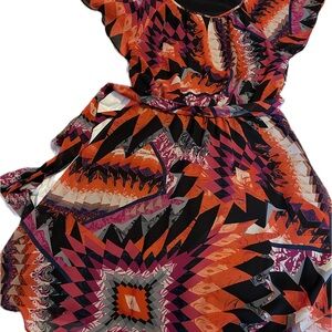 Vibrant Geometric Pattern Dress
